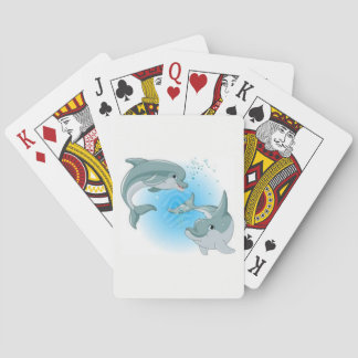 Delphine spielen Karten Spielkarten