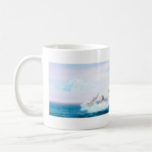 Delphine springen kaffeetasse
