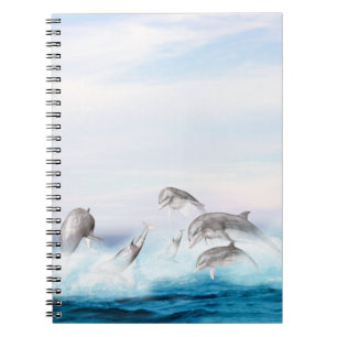 Delphine springen notizblock