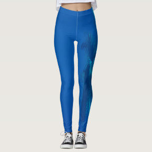 Delphine und blaue Ozeane , aquamarin und aqua, Wa Leggings