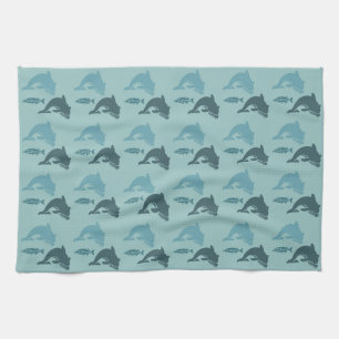 Delphine und Fische Handtuch