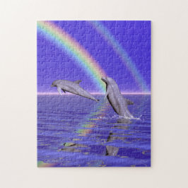 Delphine und Regenbogen