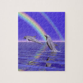 Delphine und Regenbogen