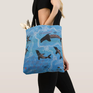 Delphine und Schildkröten träumen Tote Tasche