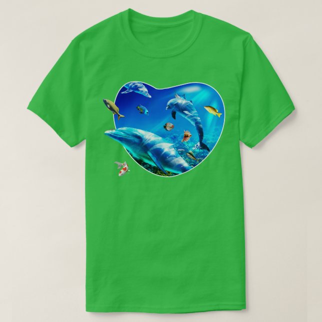 Delphine unter Wasser 2 T-Shirt (Design vorne)