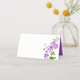 Delphinium Aquarell lila Hochzeitsfeiern Platzkart Platzkarte