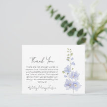 Delphinium | Beileids-Dankeskarten