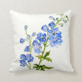 Delphinium blue Fine Art Blumenkissen Kissen