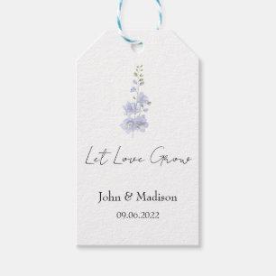 Delphinium Lass Liebe wachsen Hochzeitssamen Geschenkanhänger