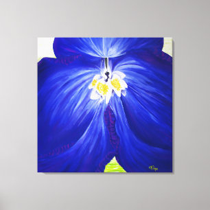 Delphinium - Original-Malerei, gewickelt Leinwand