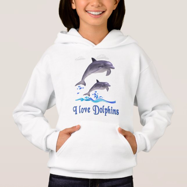 Delphinliebe Hoodie (Vorderseite)