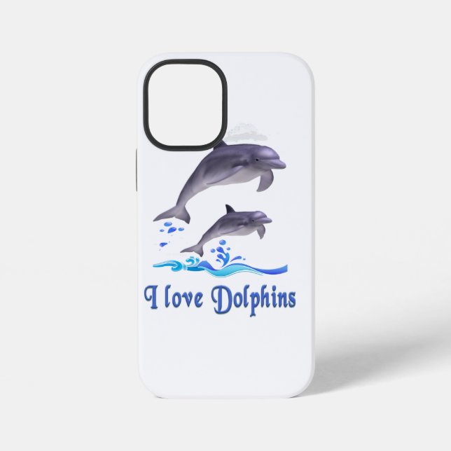 Delphinliebe iPhone 12 Mini Hülle (Rückseite)