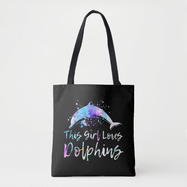 Delphinliebhaberin Geschenk| Dieses Mädchen Liebe  Tasche (Vorderseite)