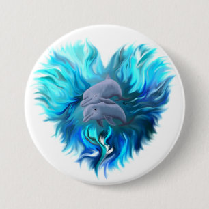 Delphinpaare Button