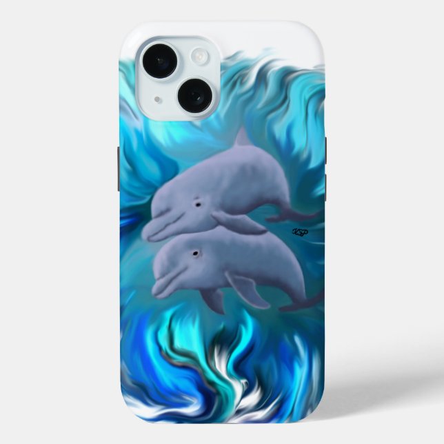 Delphinpaare Case-Mate iPhone Hülle (Rückseite)