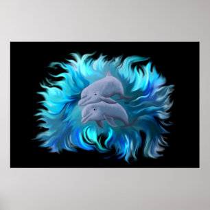 Delphinpaare Poster