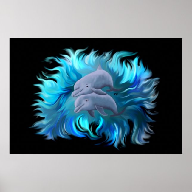 Delphinpaare Poster (Vorne)