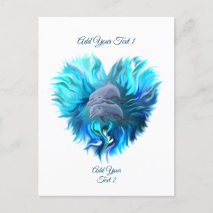 Delphinpaare Postkarte