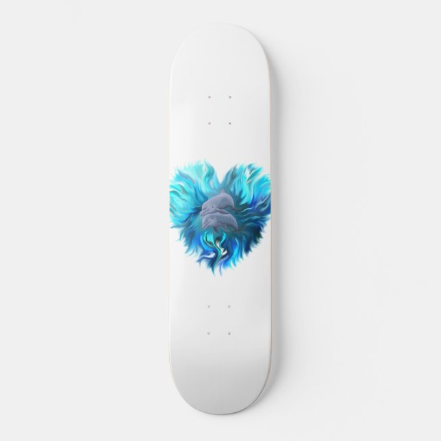 Delphinpaare Skateboard (Vorderseite)
