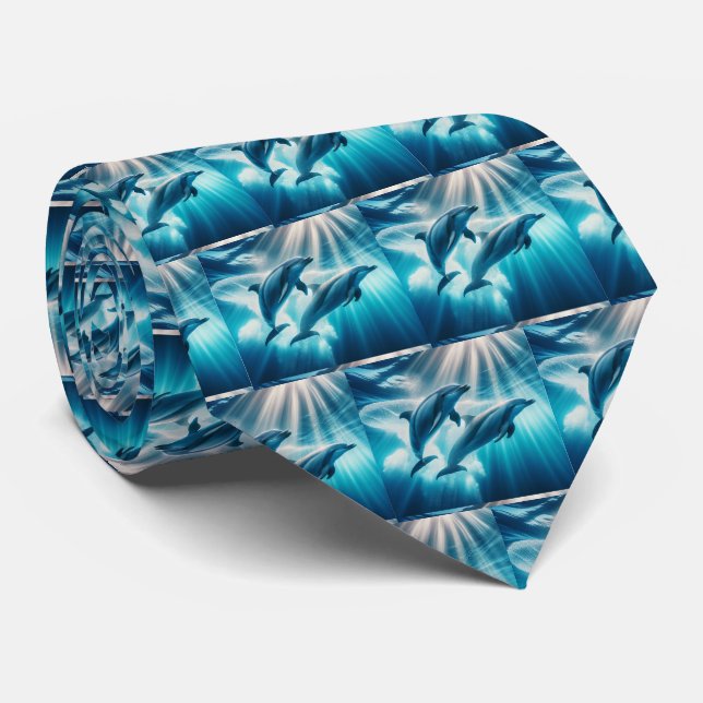 Delphins Neck Tie Krawatte (Gerollt)
