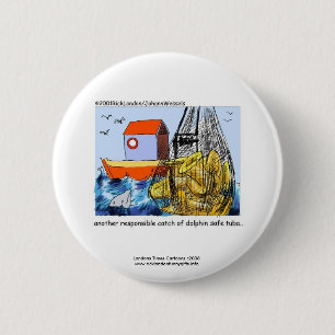 Delphinschutz-Tuba Lustiger Gag-Button Button