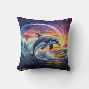 Delphinsurfs Galaxy Throw Kissen