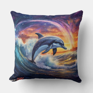 Delphinsurfs Galaxy Throw Kissen