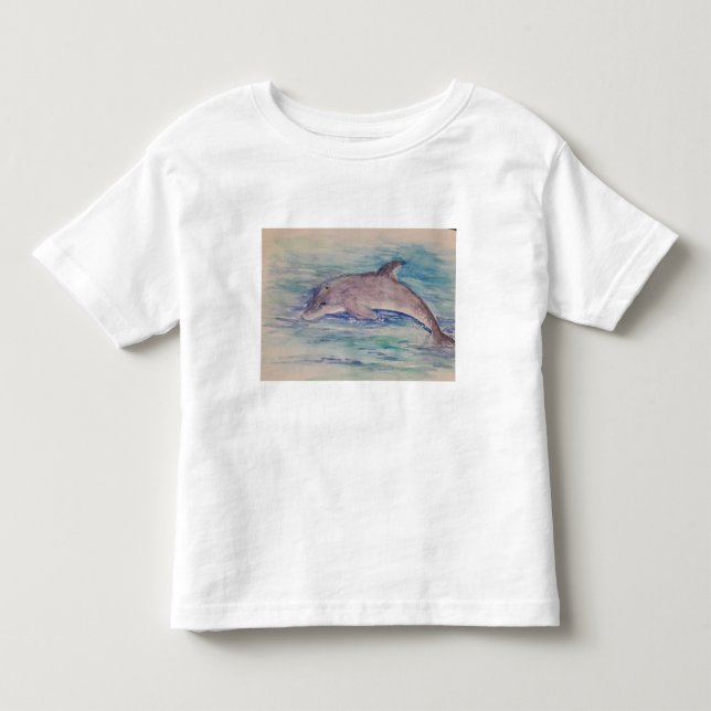 Delphinwasserfarbe Kleinkind T-shirt (Vorderseite)