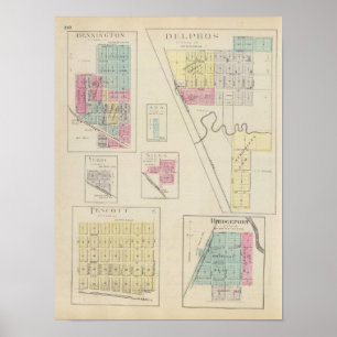 Delphos, Bennington, Ada, Verdi, Niles, Kansas Poster
