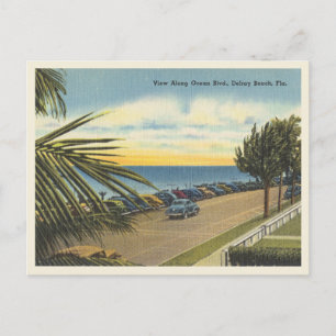 Delray Beach, Florida alte Ocean Boulevard Postkarte