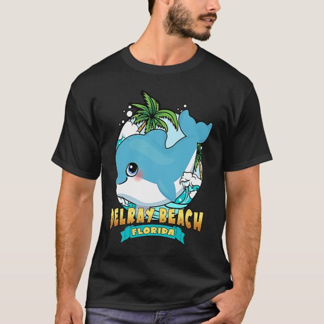 DELRAY BEACH FLORIDA Cute Baby Dolphin Souvenir T-Shirt (Vorderseite)