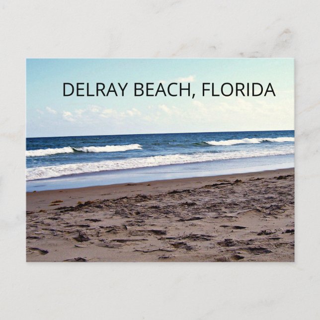 Delray Beach Florida Ozean Postkarte (Vorderseite)