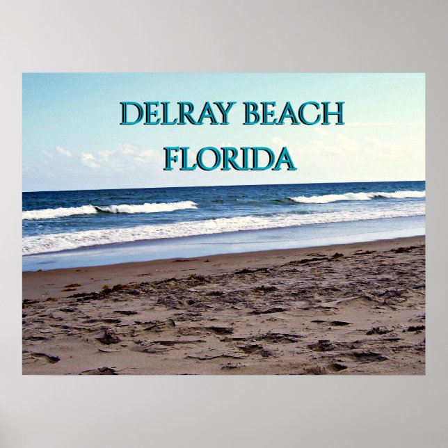 Delray Beach Florida Ozeanszene Poster (Vorne)