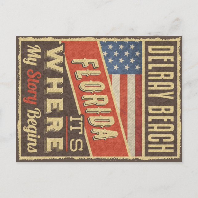 Delray Beach Florida Postkarte (Vorderseite)