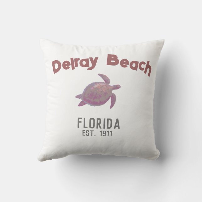 Delray Beach Florida, Sea Turtle, Kissen werfen (Rückseite)