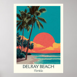 Delray Beach Florida Vintag Poster