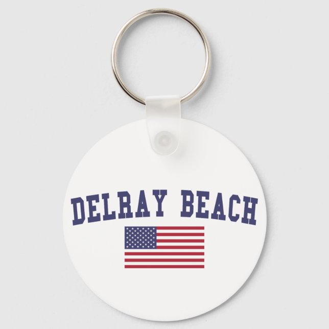 Delray Beach US Flag Schlüsselanhänger (Vorderseite)