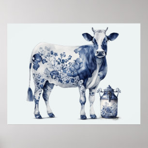 Delsoftware Cow und Milk Jar Poster