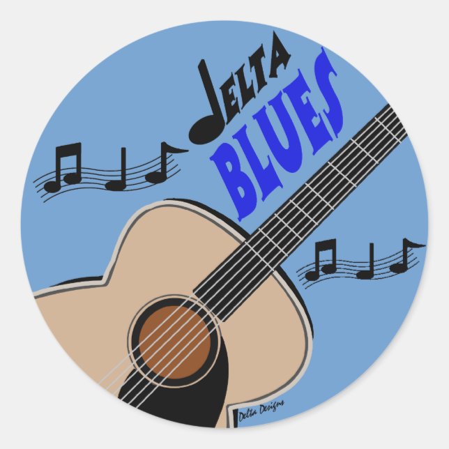 Delta Blues Sticker (Vorderseite)