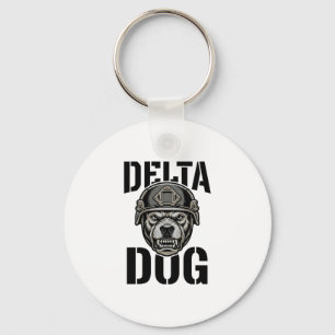 Delta Dog Bulldog Helm Vintage Gravur Design_ Schlüsselanhänger