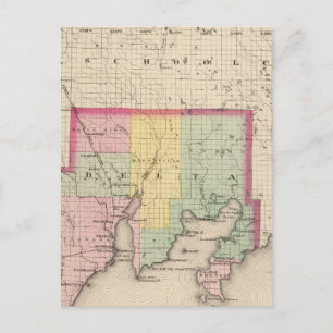 Delta Landkreis Michigan Postkarte