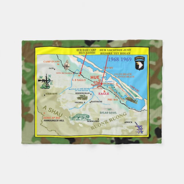 DELTA RAIDERS AO (Einsatzgebiet) Fleecedecke (Vorderseite (Horizontal))