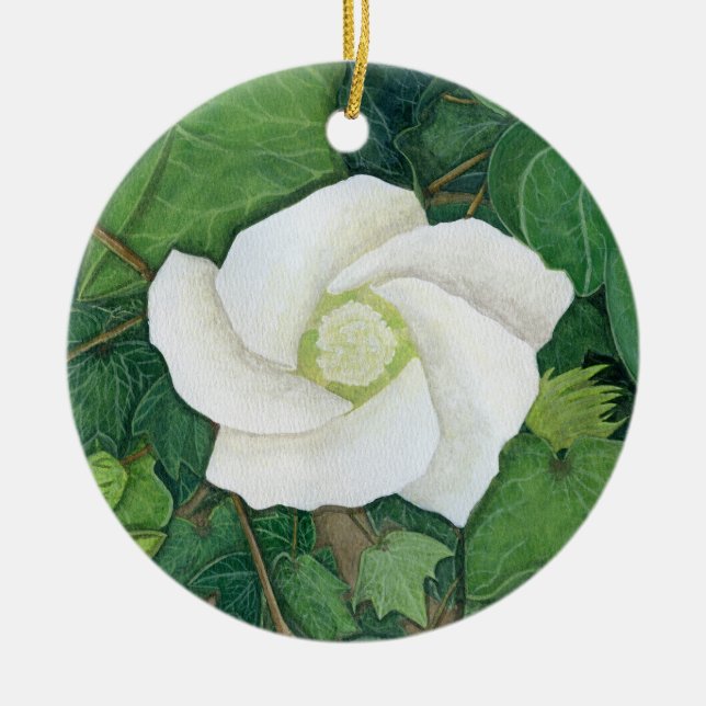 Delta-Rose Keramik Ornament (Vorne)