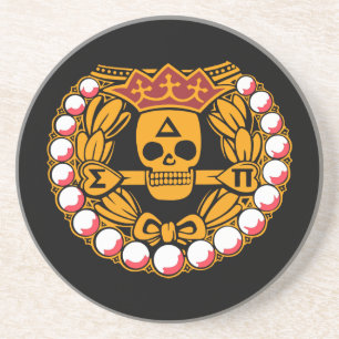 Delta Sigma Pi Totenkopf-Abzeichen Getränkeuntersetzer