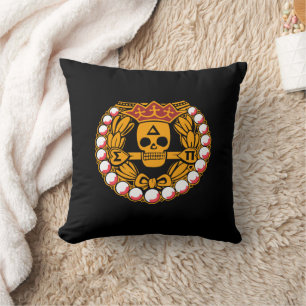 Delta Sigma Pi Totenkopf-Abzeichen Kissen
