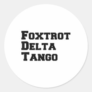 Delta Tangos Funny Foxtrots Delta Tangos Runder Aufkleber