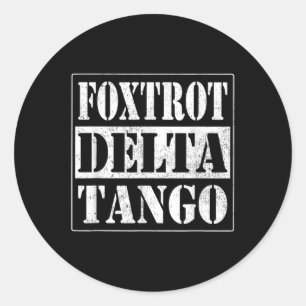 Delta Tangos Funny Foxtrots Delta Tangos Runder Aufkleber