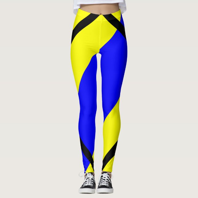 Delta Yellow Blue Leggings (Vorderseite)