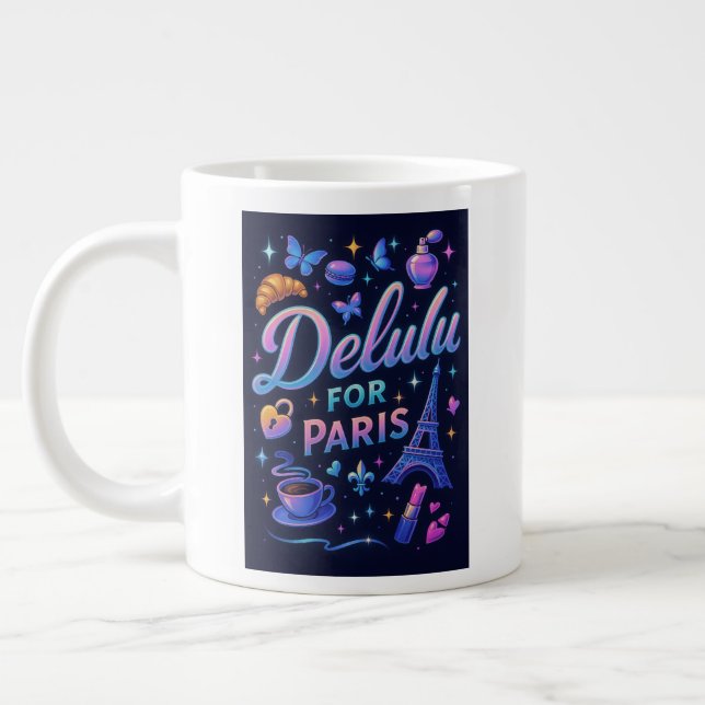 Delulu für Paris Jumbo-Tasse (Links)