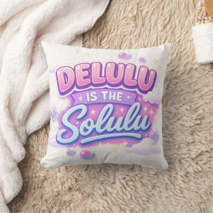 Delulu Ist das Solulu – Süße Kawaii-Ästhetik Kissen